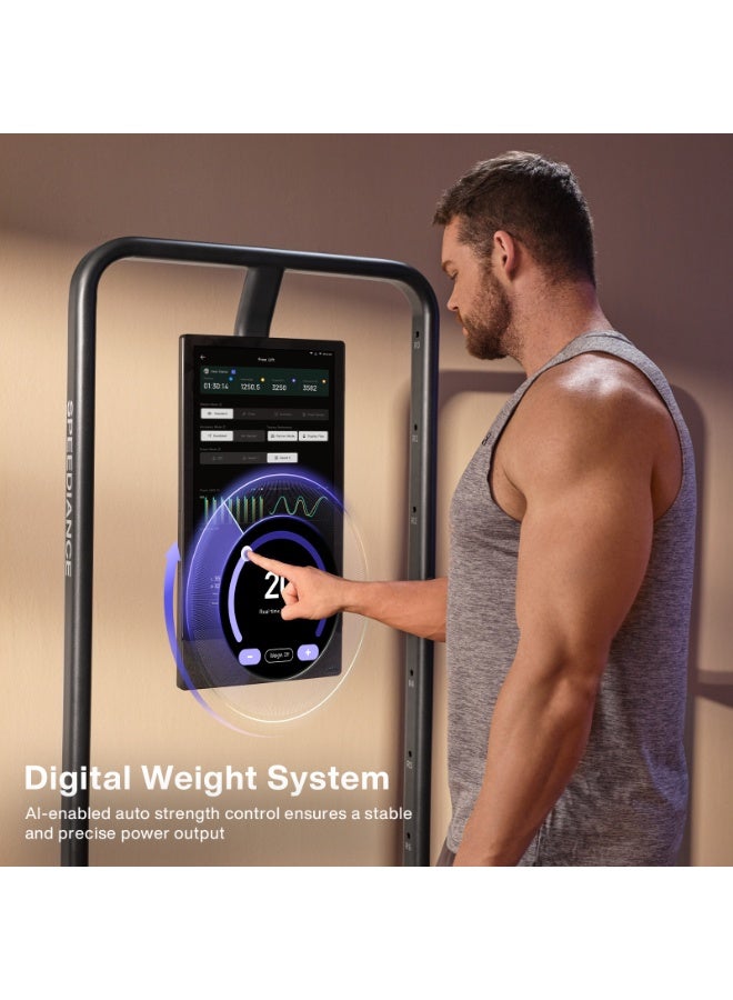 سبيديانس جيم مونستر 2، جهاز اللياقة الذكية المنزلي، جهاز تمارين منزلي معزز بالذكاء الاصطناعي، جهاز سميث متعدد الوظائف، معدات تدريب القوة للجسم بالكامل، محطة تمارين شاملة، وركس بلس - Image 4